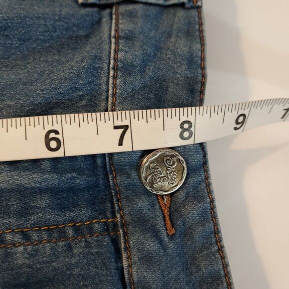 Indigo Rein Crop Capri Juniors Size 11 Skinny Pockets Stretch Blue Denim - Picture 12 of 13